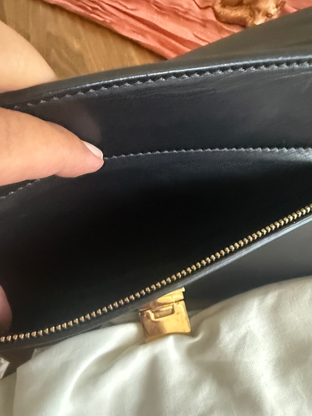 Céline Trapeze Shoulder Bag in Taupe, Navy Blue, and Black - Picture 4 of 14